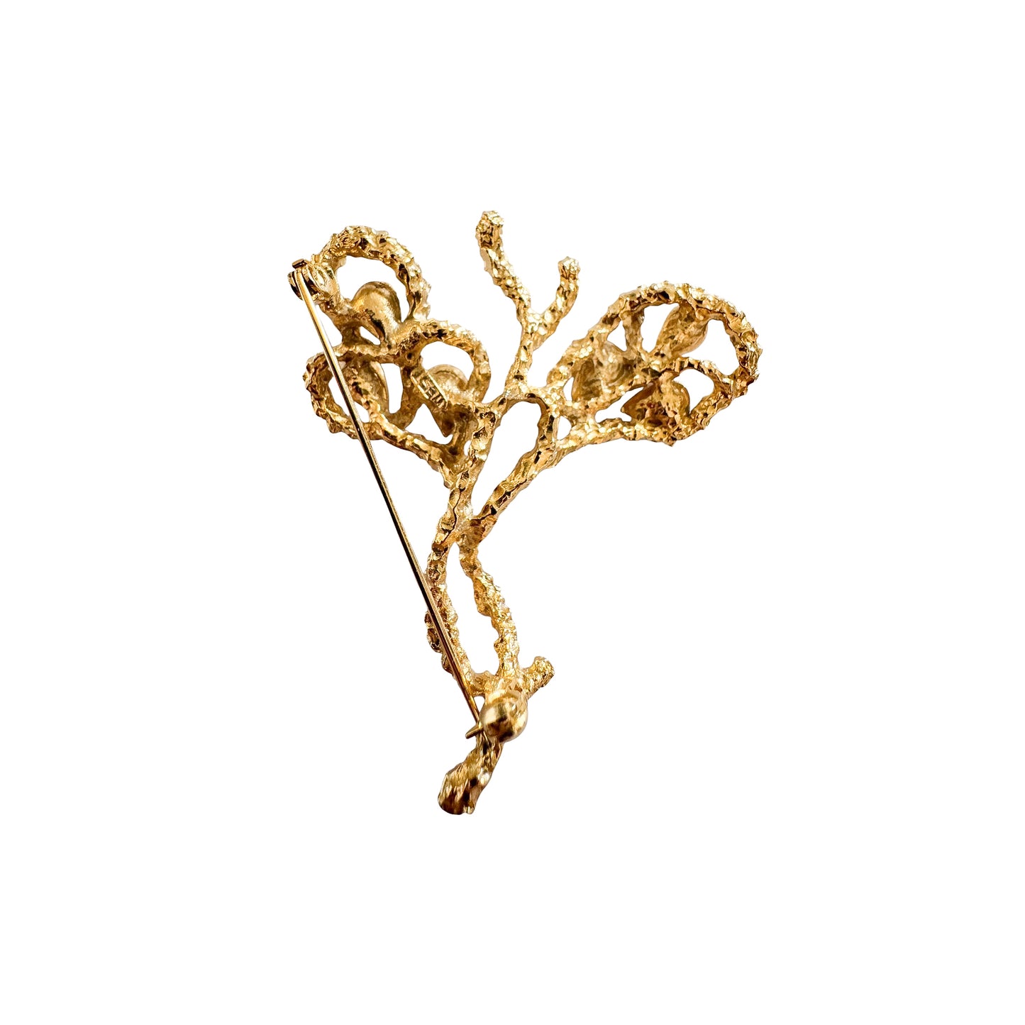 WEST Vintage Modernist Gold-Tone Brooch — 1960s