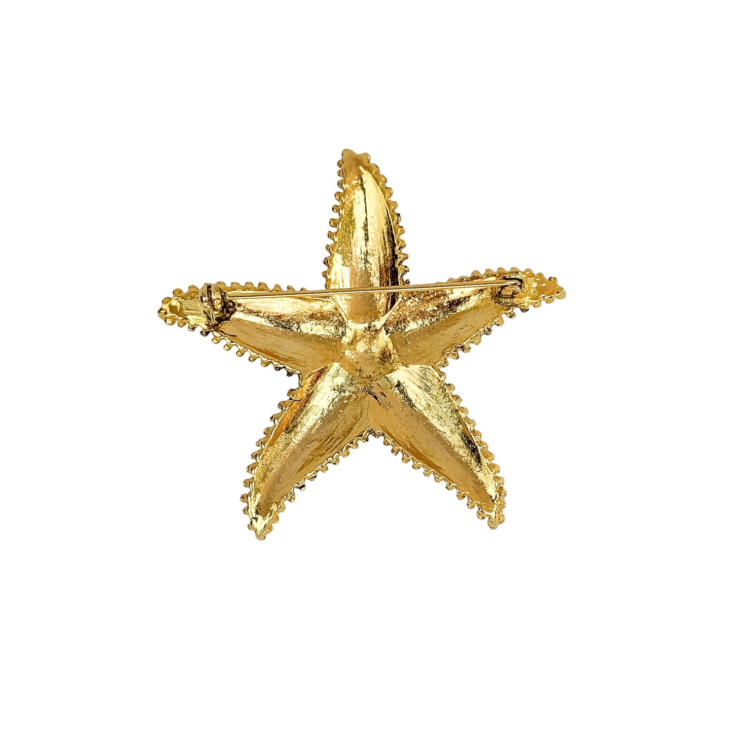 Vintage Textured Star Brooch - 1980’s