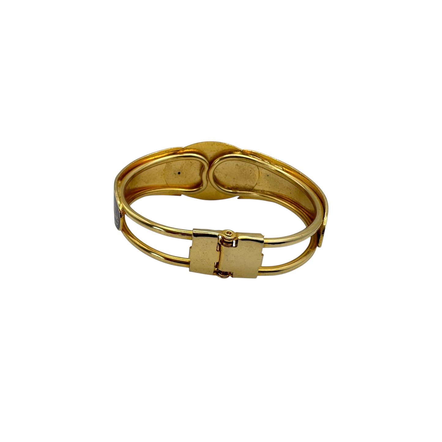 Vintage 1970s Cloisonné Butterfly Bangle Bracelet