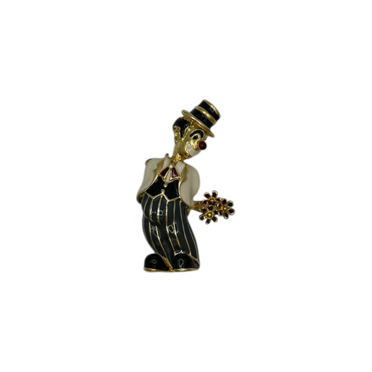 large clown brooch statement piece vintage jewelry