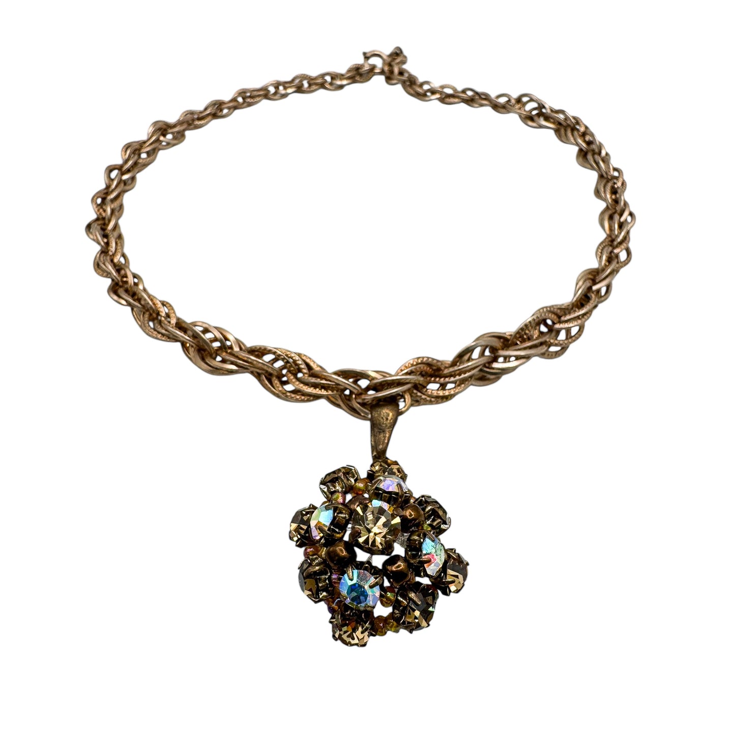 rose gold chain necklace vintage 1980s design