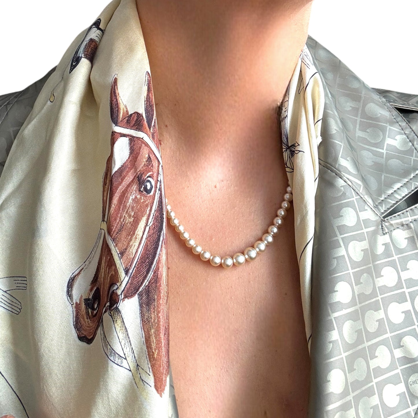 Vintage LOTUS İmzalı İmitasyon İnci Kolye