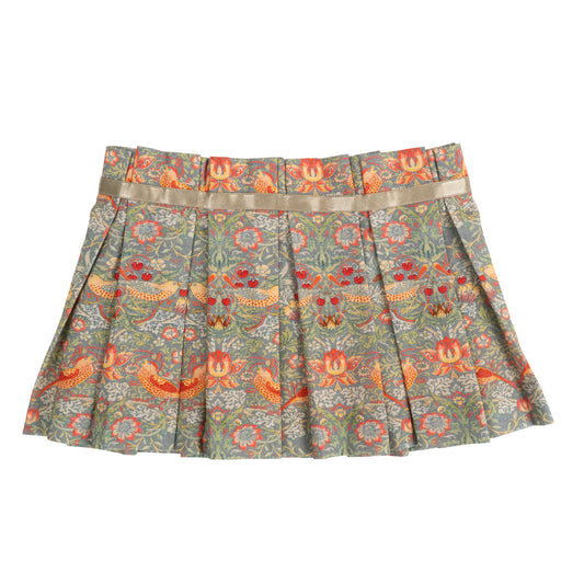 William Morris Strawberry Thief Sage Print Pleated Lampshade Cover — Vintage Style
