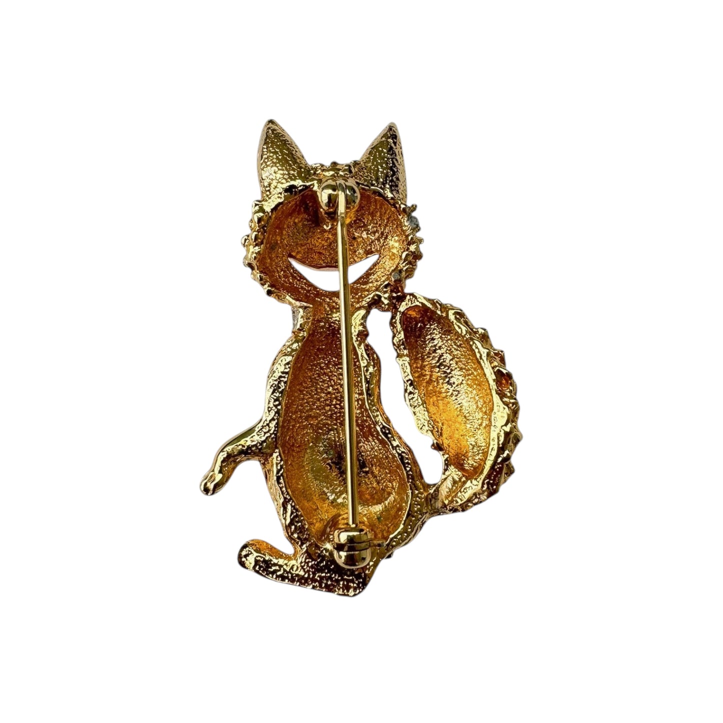 Vintage Gold-Plated 3D Fox Brooch — 1970sVintage Gold-Plated 3D Fox Brooch — 1970s