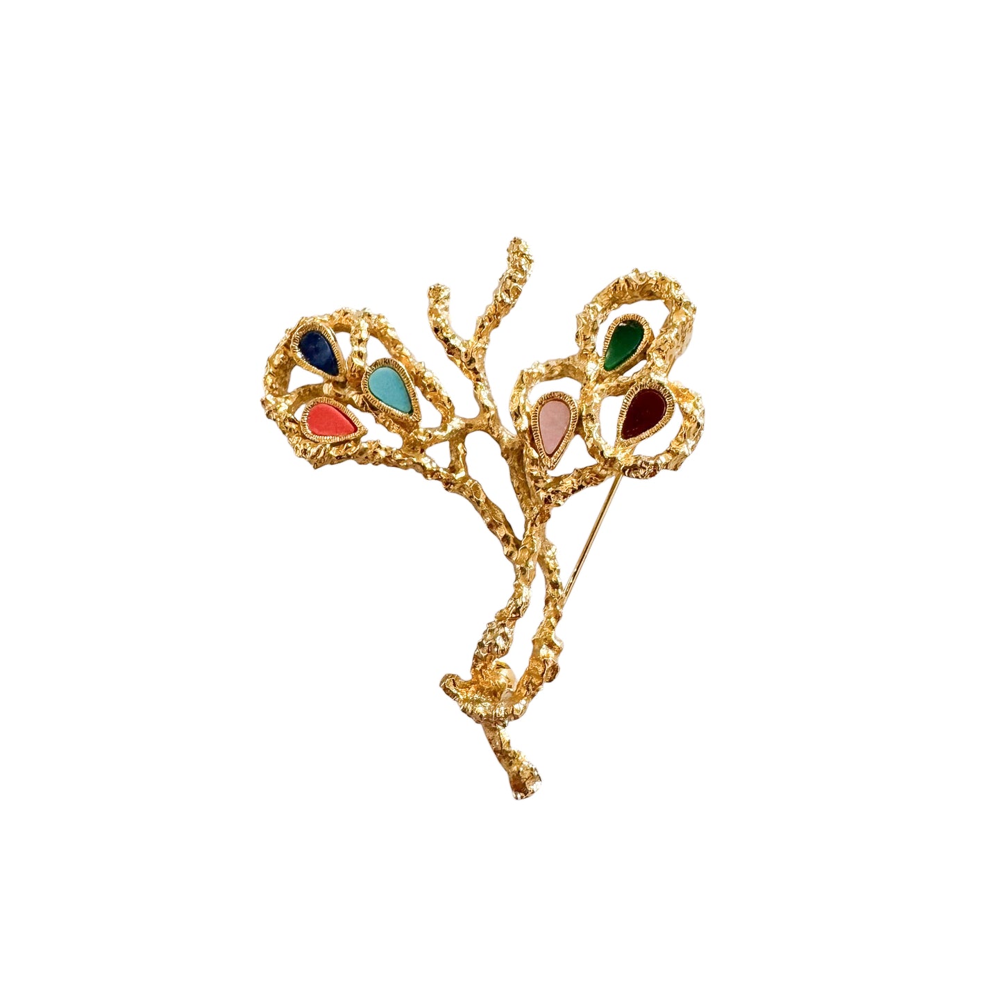 WEST Vintage Modernist Gold-Tone Brooch — 1960s
