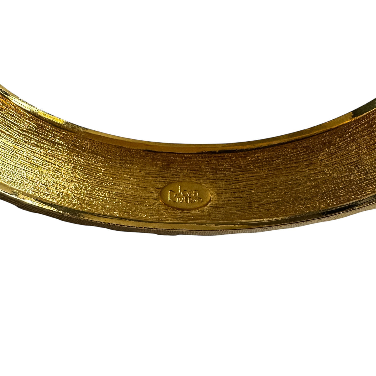 Vintage Joan Rivers Amber Stone Tiger Stripe Bangle —  1980s