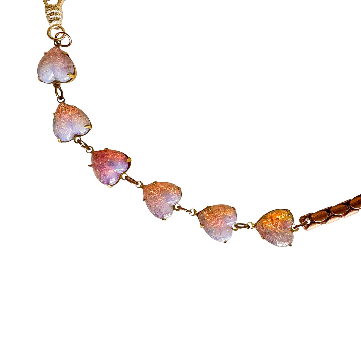 Victorian Seed Pearl Locket Rambling Rose Necklace – 1950s & 1980s