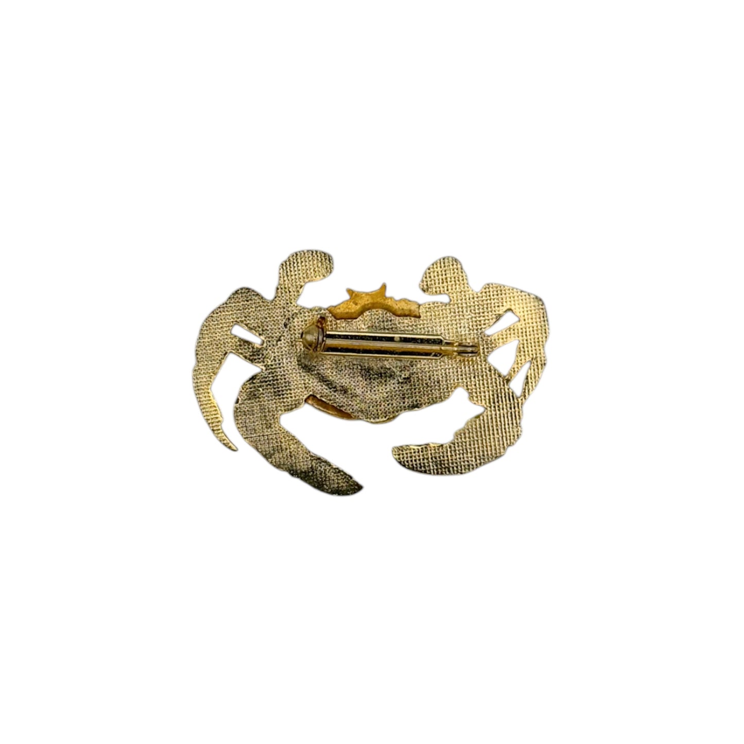 Vintage Cloisonné Crab Brooch — 1970s–1980s