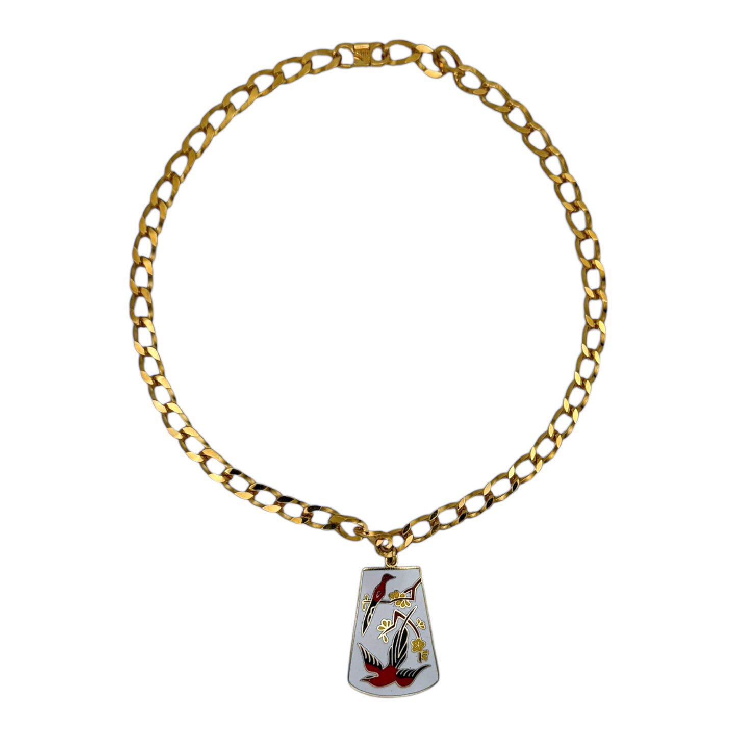 antique cloisonne enamel pendant detail necklace