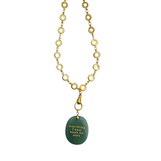 Jade & Mano Cornuto Message Necklace — 1980s