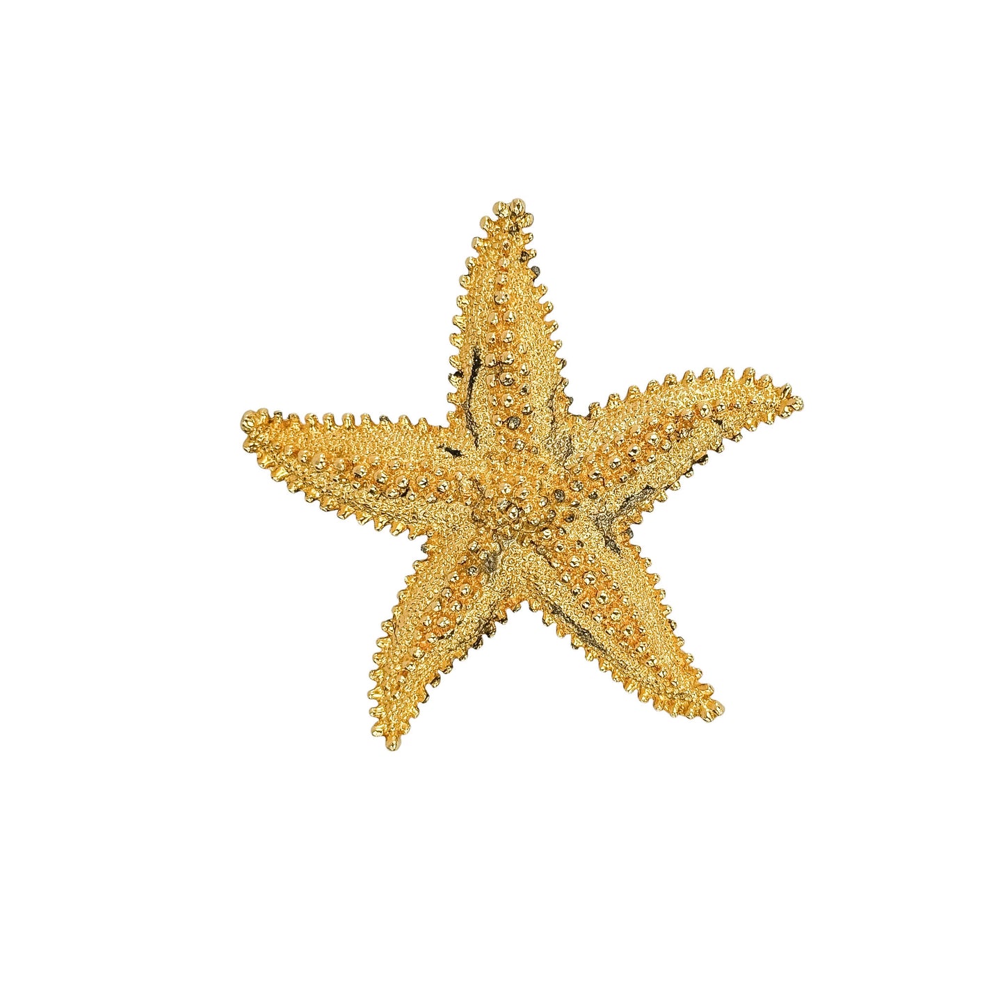 Vintage Textured Star Brooch - 1980’s
