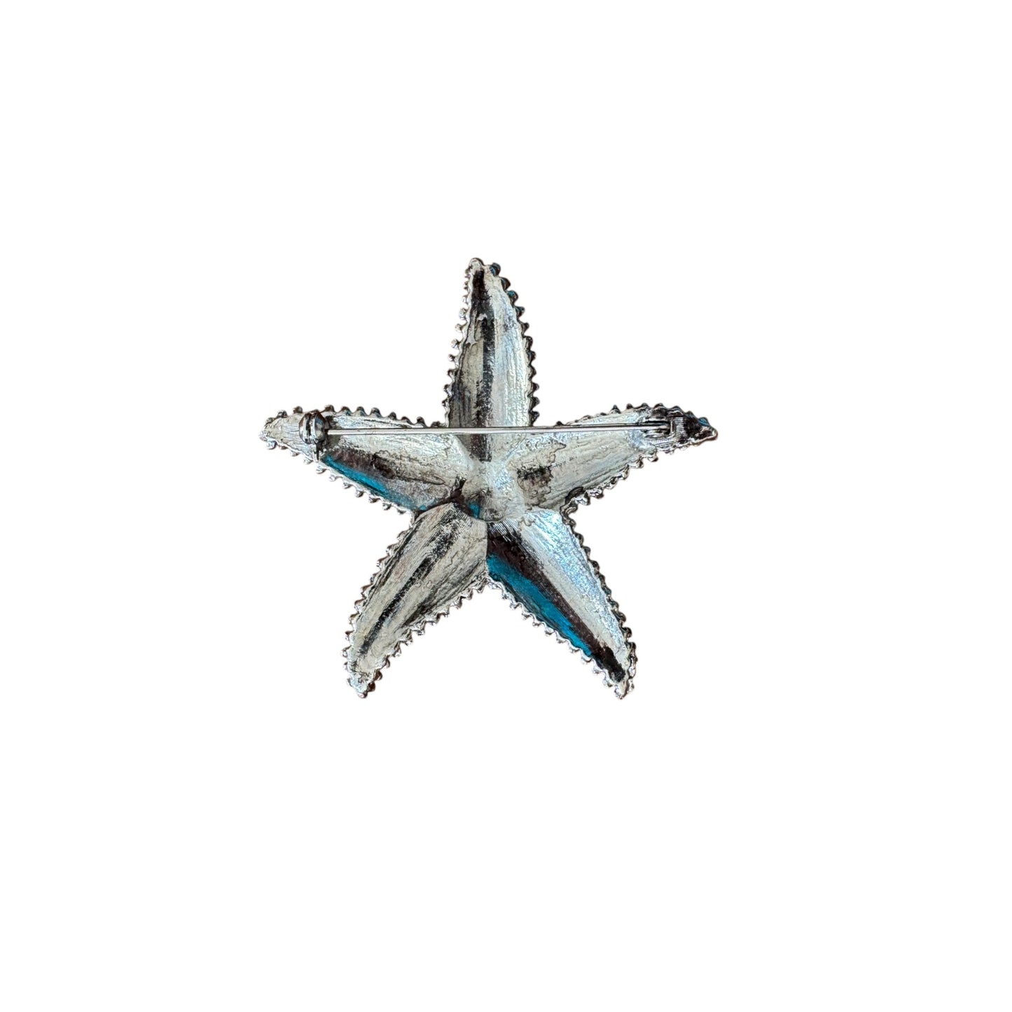 Vintage Textured Star Brooch - 1980’s