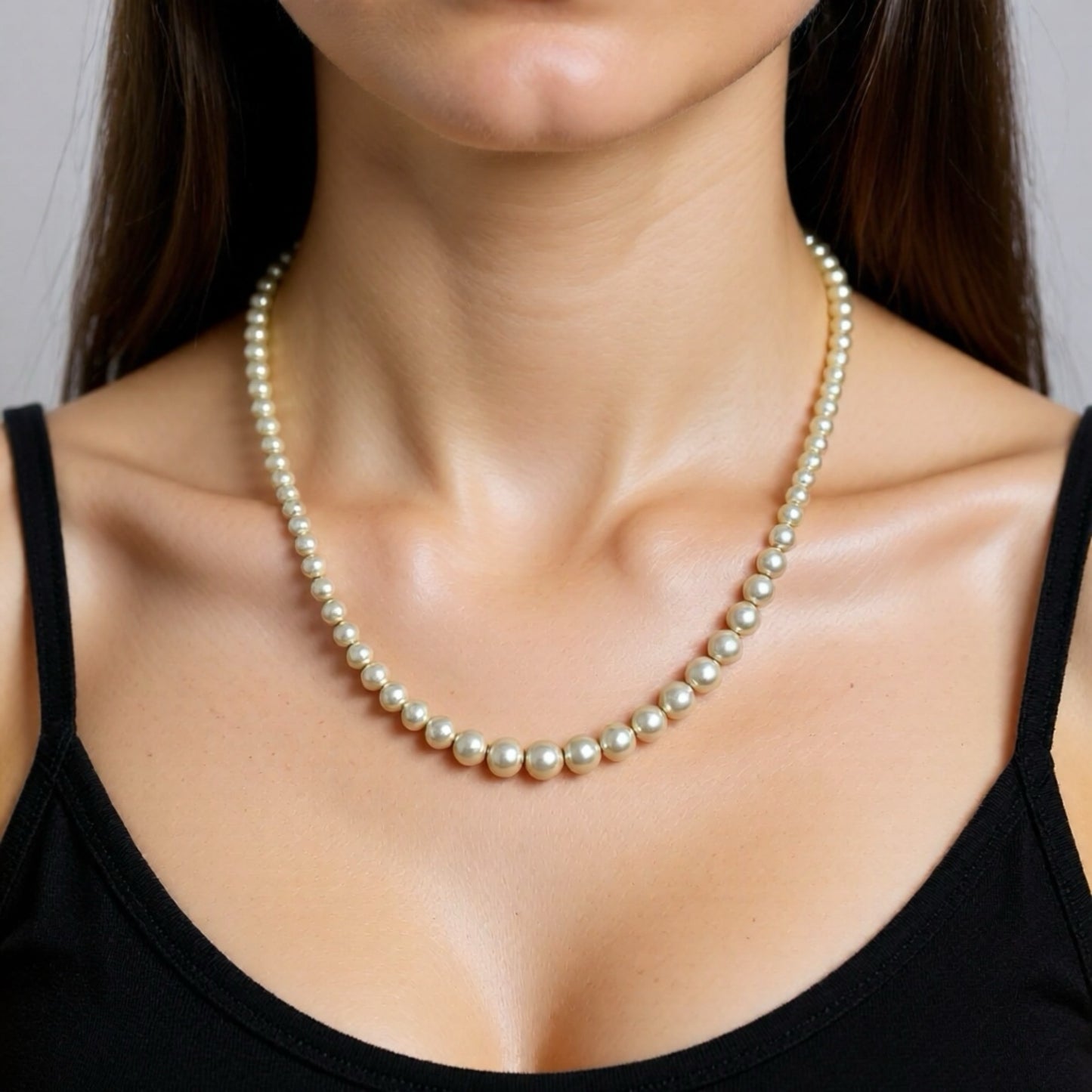 Vintage LOTUS İmzalı İmitasyon İnci Kolye