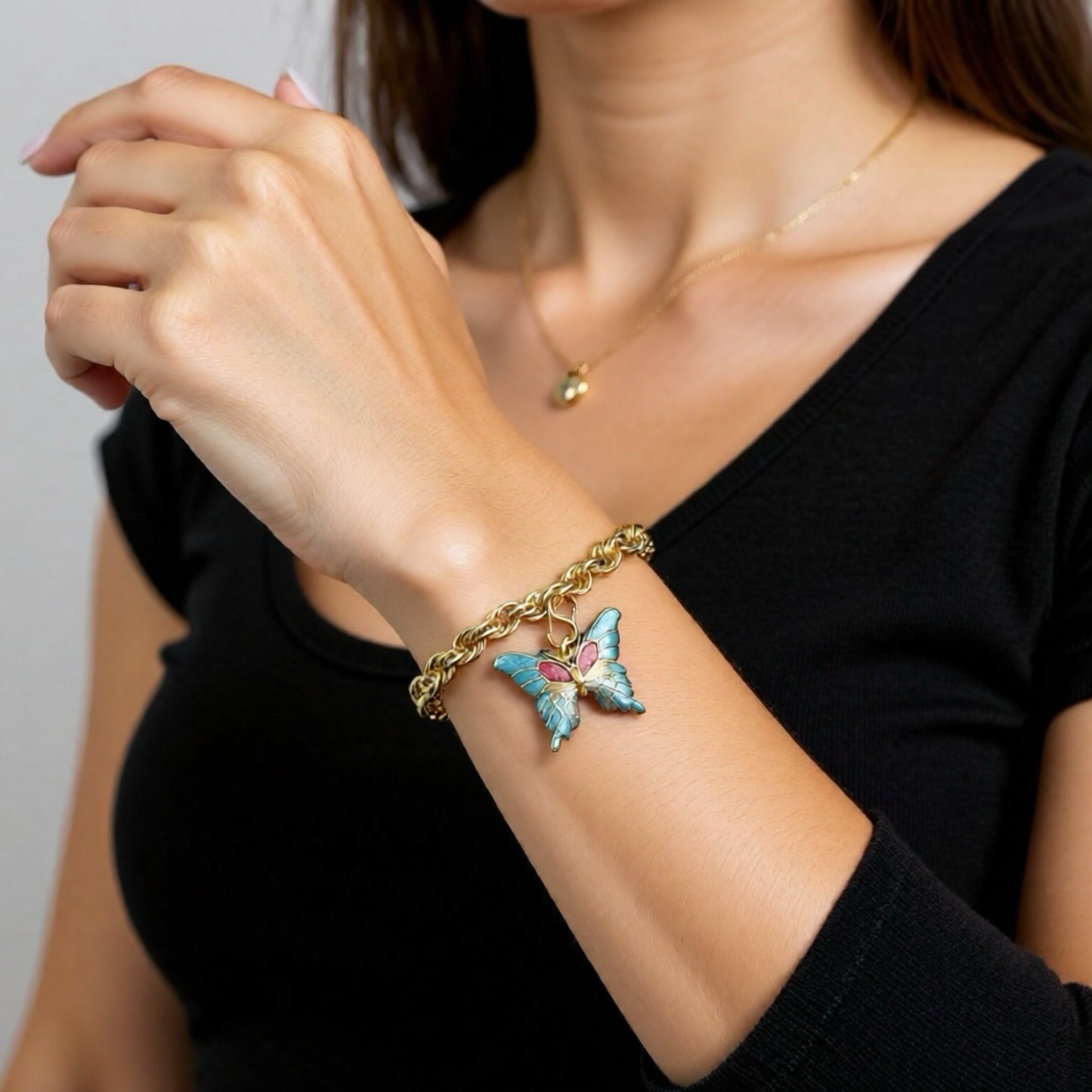 Butterfly Cloisonné Bracelet