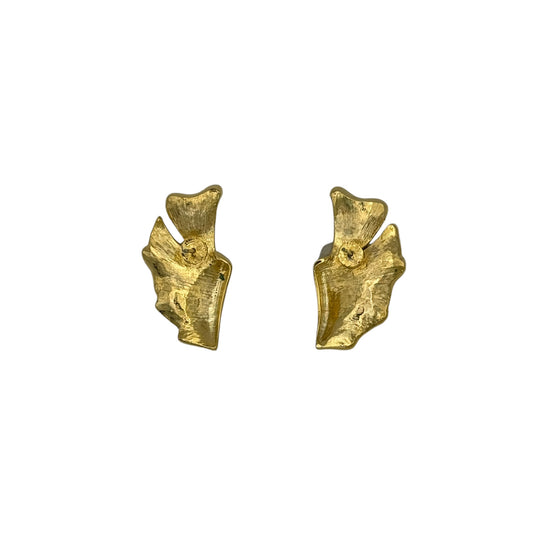 Vintage Soleil Gold Statement Earrings — 1980s