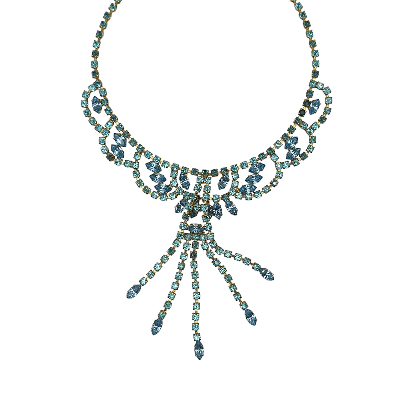 Vintage Art Deco Aurora Borealis Statement Kolye