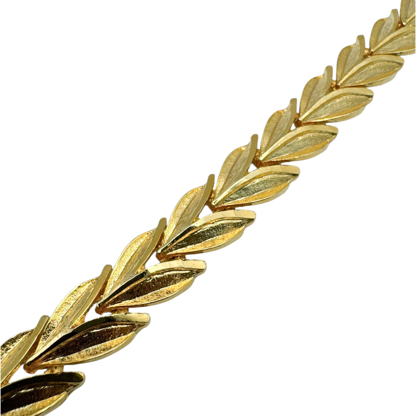 Vintage Altın Kaplama Yaprak Motifli Bilezik