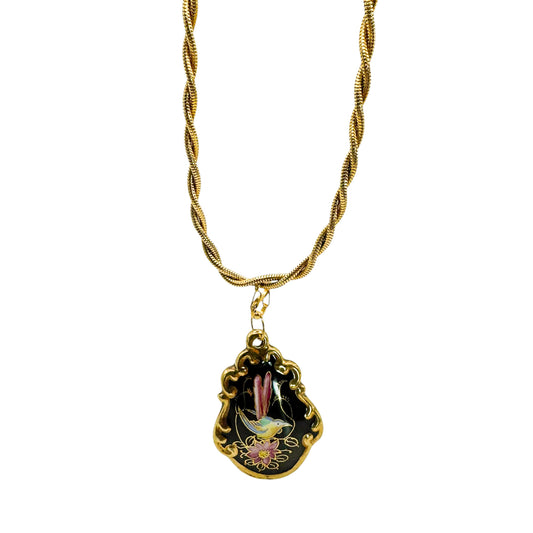 Bavyera Waldershof Porselen Uçlu Vintage Kolye