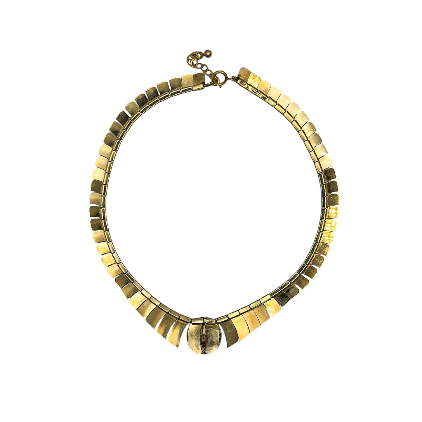 Vintage Kleopatra Geometrik Bağlantılı Kolye – Antika Saat Mekanizması Merkezli Tasarım