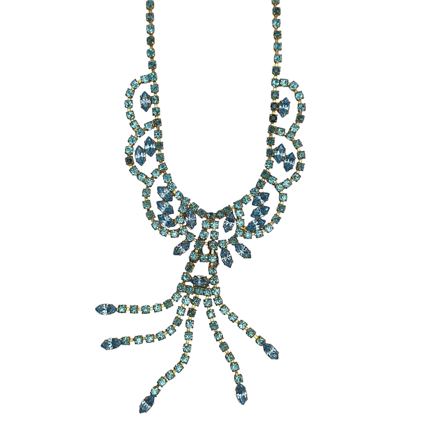 Vintage Art Deco Aurora Borealis Statement Kolye