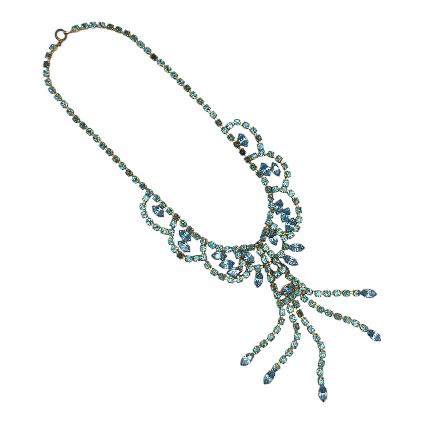 Vintage Art Deco Aurora Borealis Statement Kolye