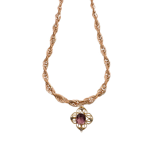 Victorian Floral Pendant Necklace