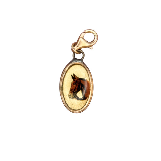 Vintage Gild Metal Horse Charm
