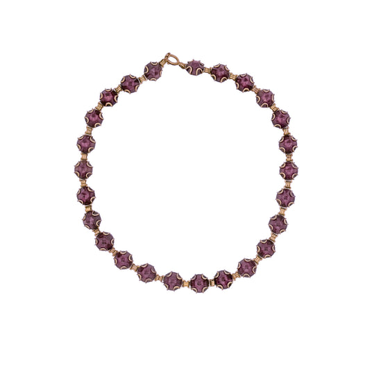 Vintage Art Deco Çek Ametist Kolye