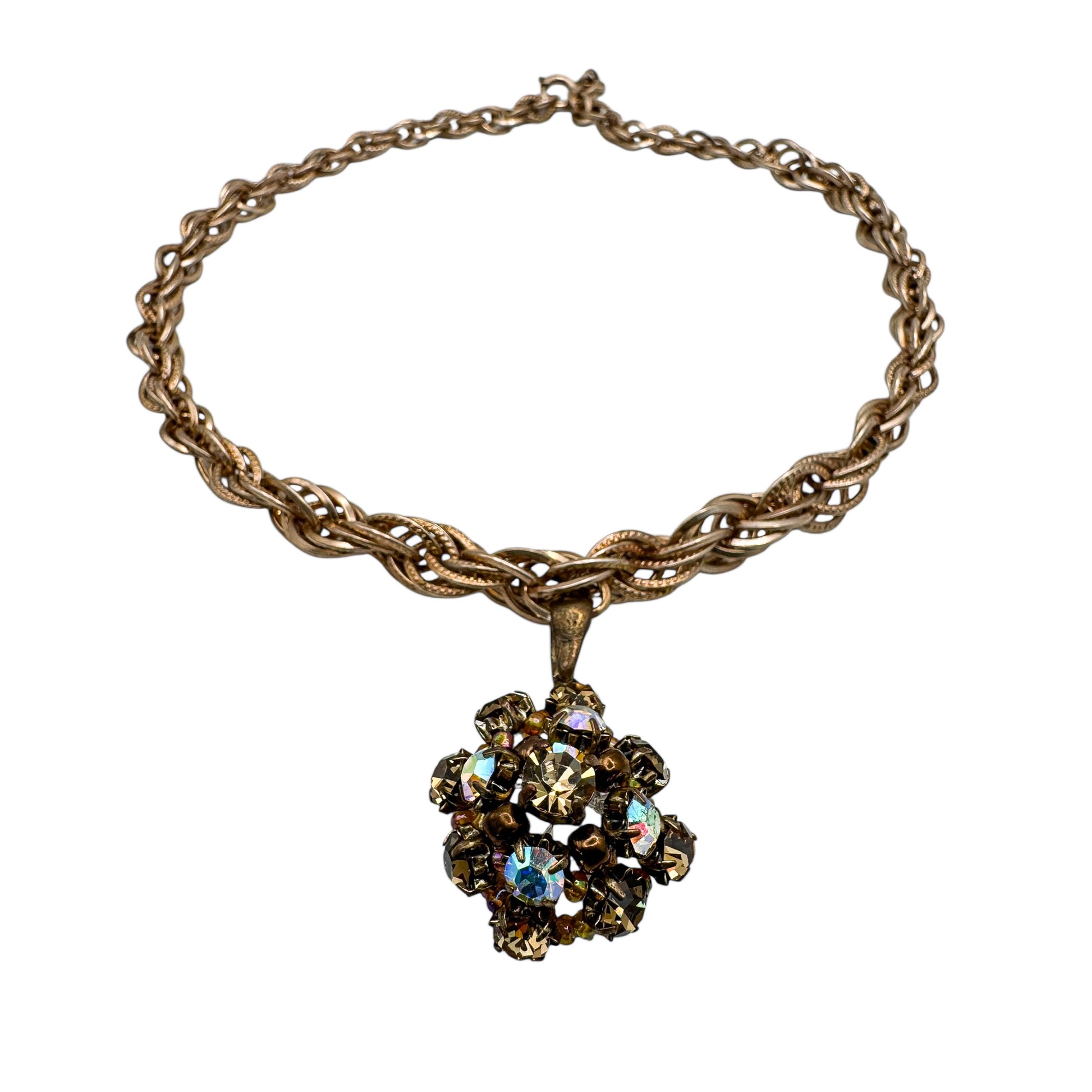 rose gold chain necklace vintage 1980s design