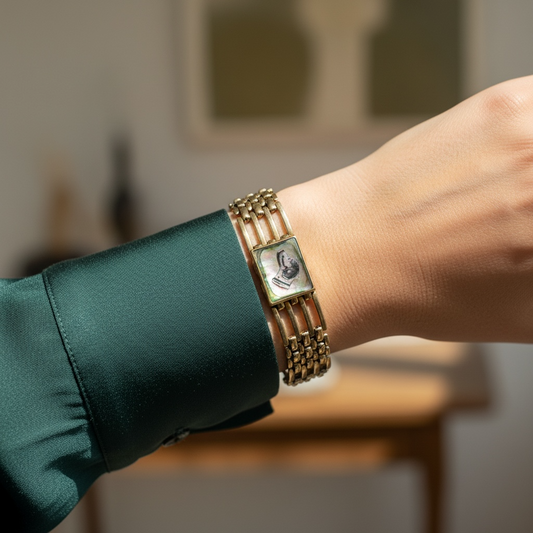 victorian bracelet styled on wrist antique look