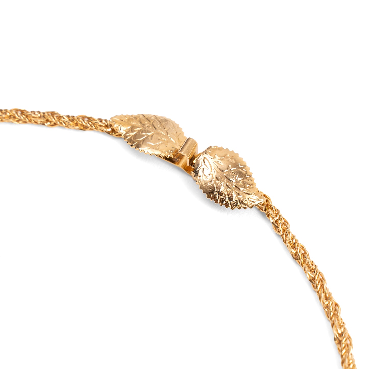 Vintage Gold Rope Chain Choker with Jean Paul Gaultier Swarovski Kaputt Honey Pendant — 1980s