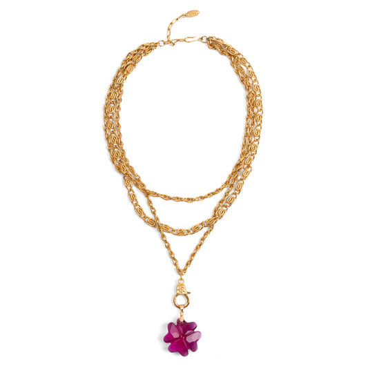 Swarovski Yonca Kolye Uçlu Vintage Kolye — 1980'ler 